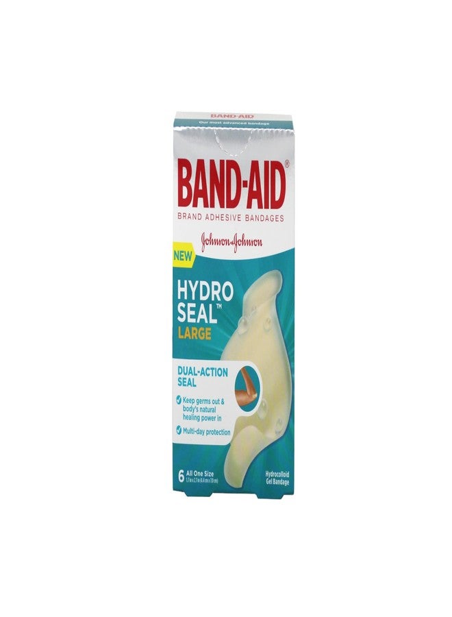 Johnson & Johnson Band-AID Adhesive Bandages Large Hydro Seal Hydrocolloid Gel Strips, Seal to Heal, 1.7x2.7 in, 6 CT (Pack of 2) - Image 2